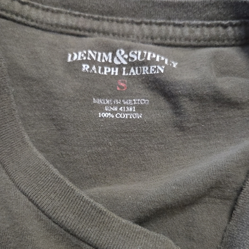 Denim & Supply Ralph Lauren Army Green Skull Tee [1065] - Picture 5 of 5